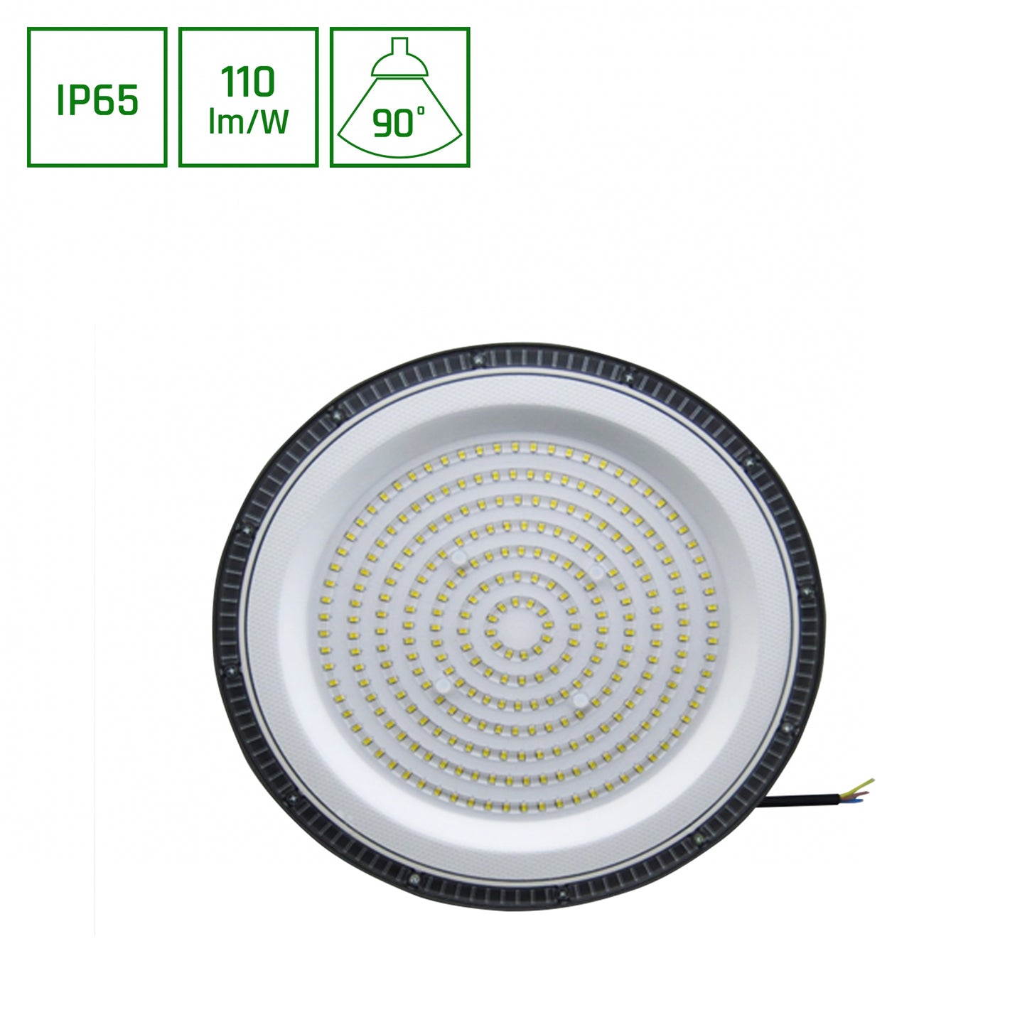 Spectrum LED PLATEO SUN 3 HIGH BAY 200W Hallenleuchte 22050lm schwarz 90° 230V IP65 IK06 Neutralweiss 4000K