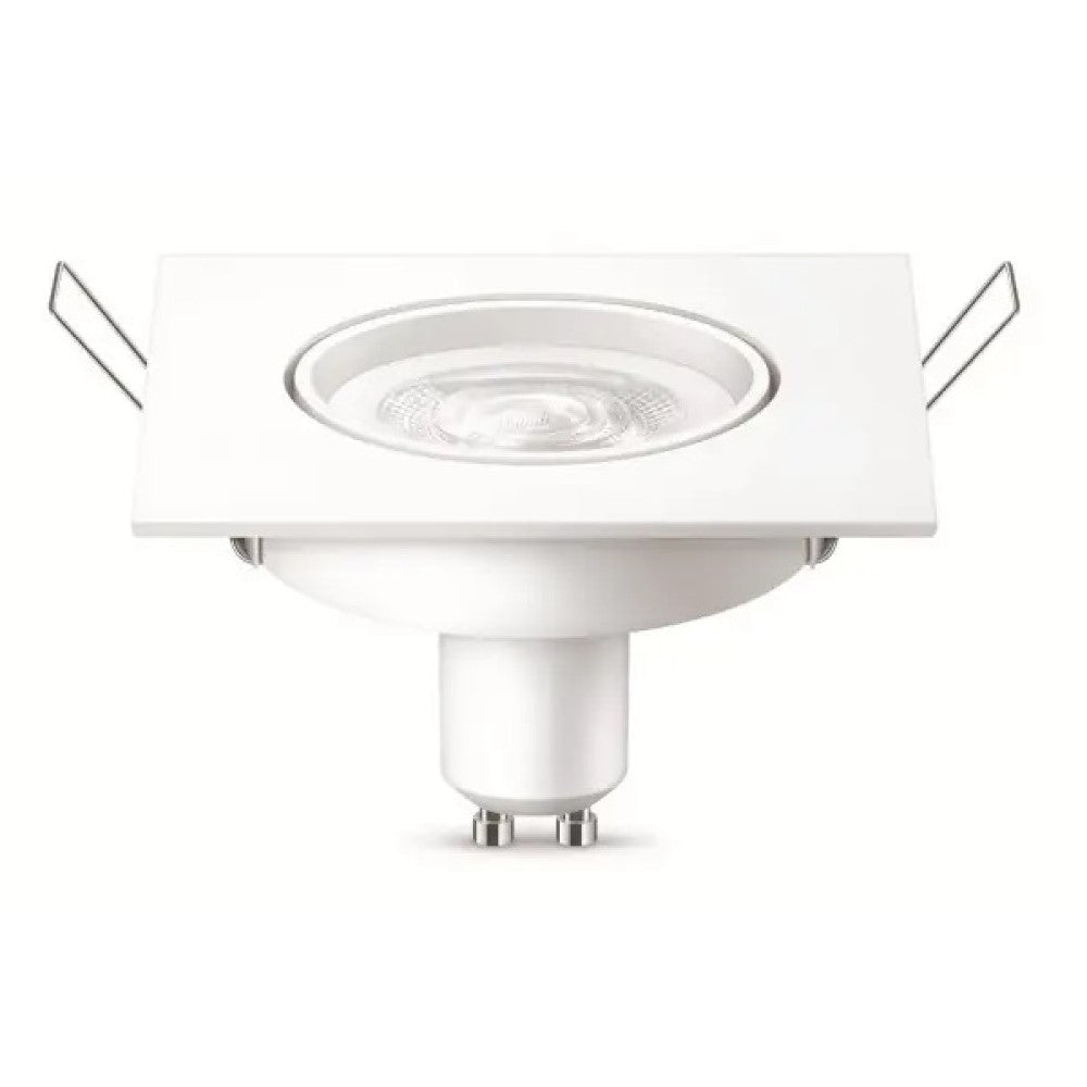 PILA LED Spot quadratischer Strahler + GU10 Reflektor 4.7W Downlight 345lm 36° weiß 230V Warmweiß 2700K