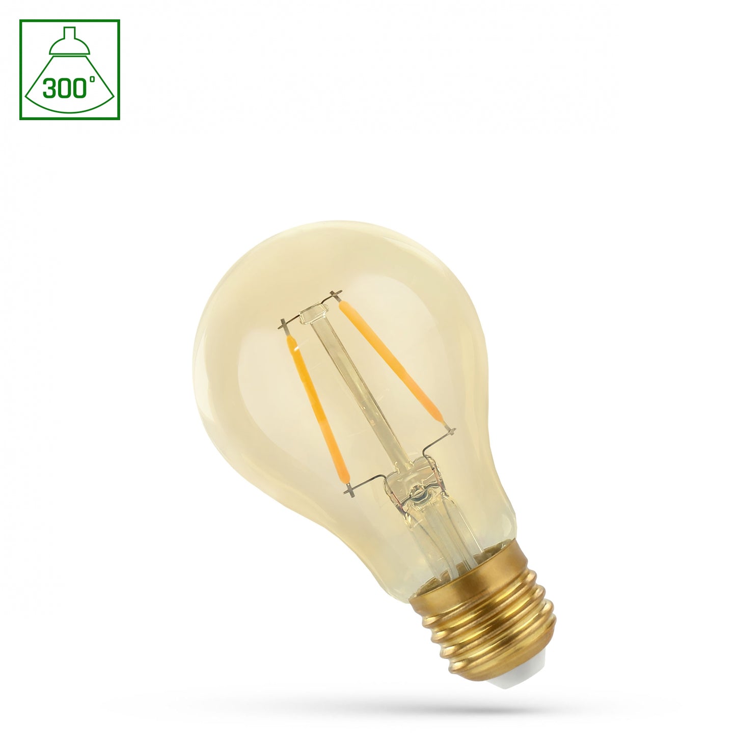 LED E27 A60 5W = 42W Birne 300° Retro 510lm Gold 230V Warmweiss 2400K