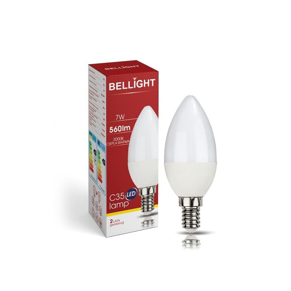 LED E14 C35 Kerzenform 7W = 60W 230V  Leuchtmittel 560lm 360° Warmweiss 3000K