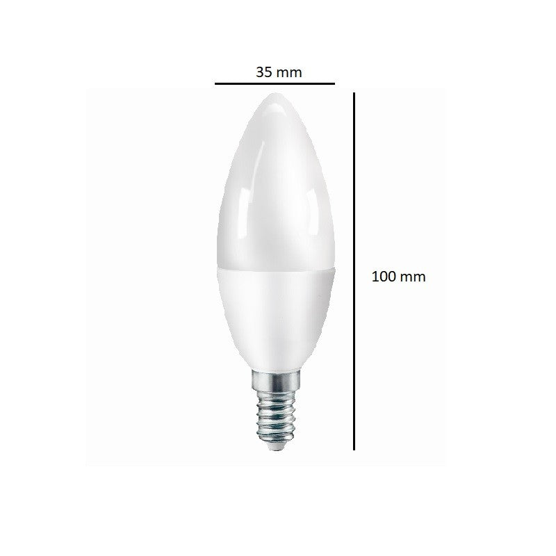 LED E14 C35 Kerzenform 5W = 40W 230V Leuchtmittel 400lm 200° Kaltweiss 6500K