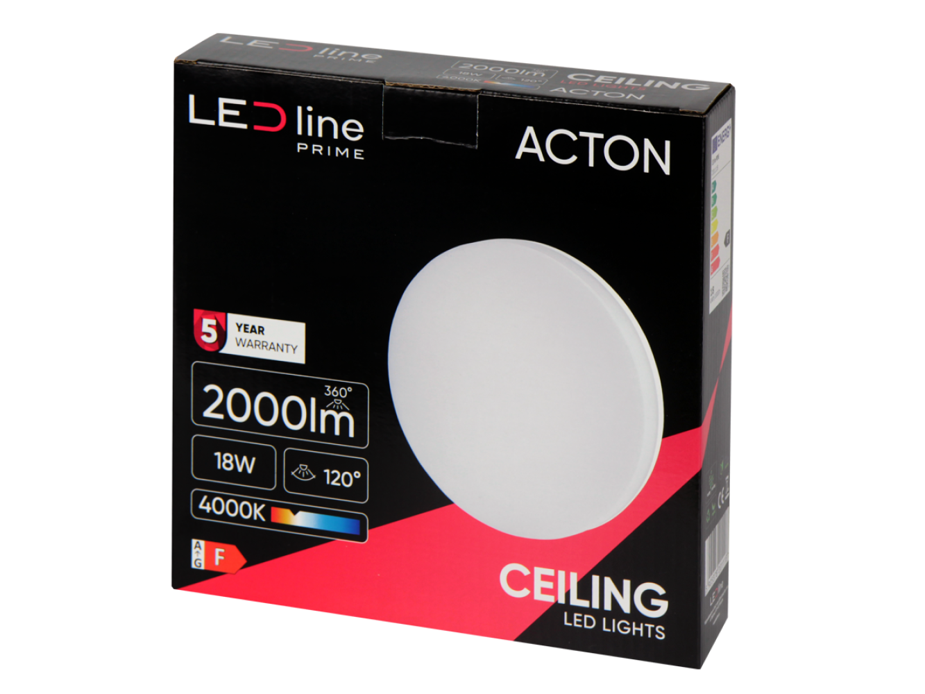 Deckenleuchte 18W rund 2000lm IP54 120° IK08 Neutralweiss 4000K