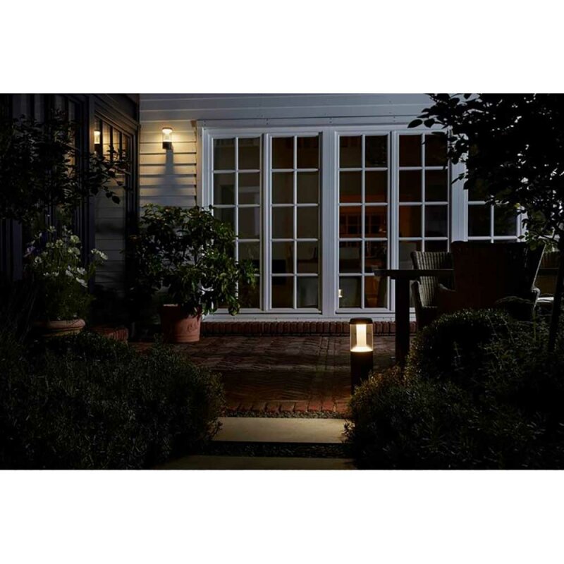LED Außenstehleuchte Modern Lantern 90cm Multicolor Dunkelgrau 12W 650lm RGBW 2000K-6500K Dimmbar App Google Alexa Bluetooth
