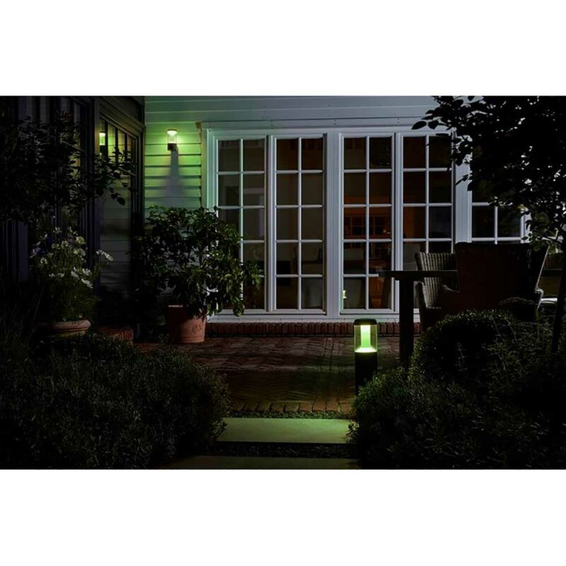 LED Außenstehleuchte Modern Lantern 90cm Multicolor Dunkelgrau 12W 650lm RGBW 2000K-6500K Dimmbar App Google Alexa Bluetooth