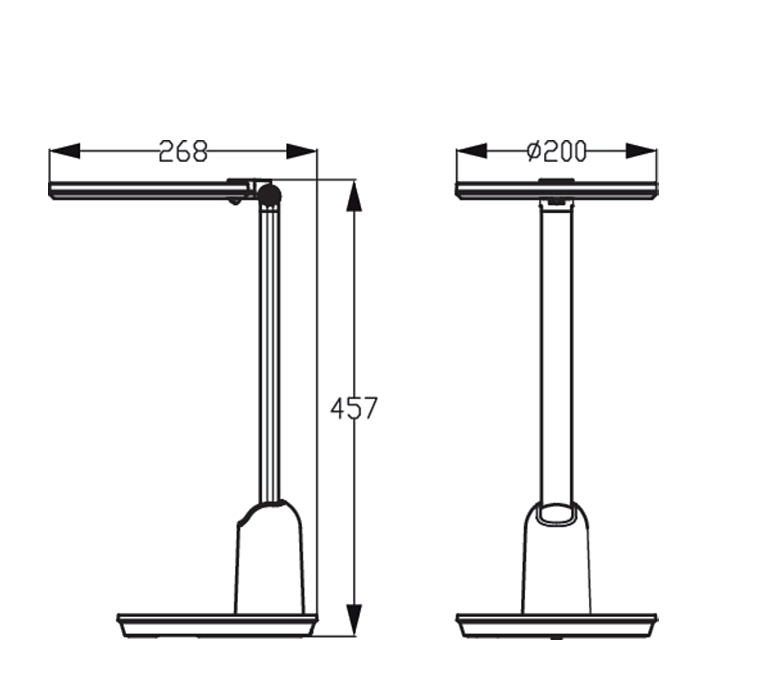 LED Einstein 15W Tischlampe 630lm DSK602 Grau SceneSwitch 2800-5100K DIMMBAR