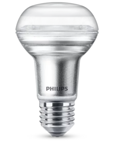 Philips LED E27 R63 3W = 40W Reflektor 36° Pilzform 210lm Warmweiß 2700K