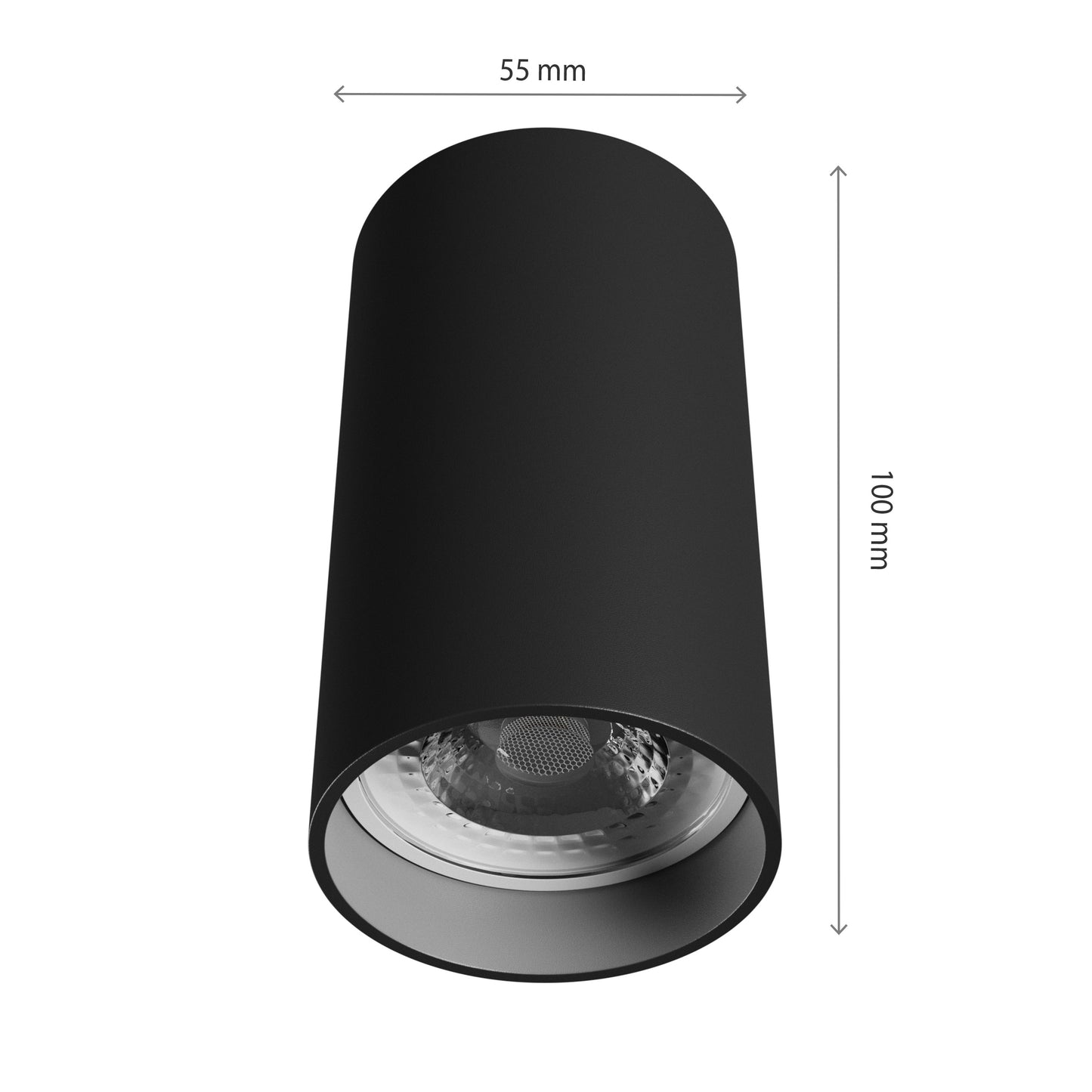 LED Aufbauleuchte CHLOE VARIOSA GU10 IP20 Innenleuchte rund Schwarz max. 10W