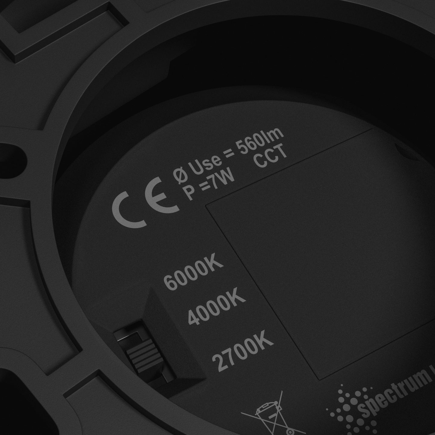 LED Chloe Complete Surface 7W Deckenleuchte 45° 560lm schwarz IP20 Aufbau UGR>19 CCT 2700 – 6000K