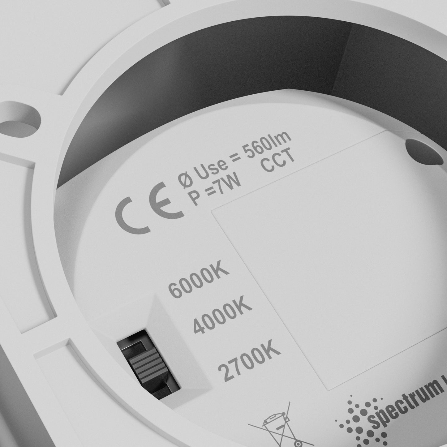 LED Chloe Complete Surface 7W Deckenleuchte 45° 560lm weiß IP20 Aufbau UGR>19 CCT 2700 – 6000K