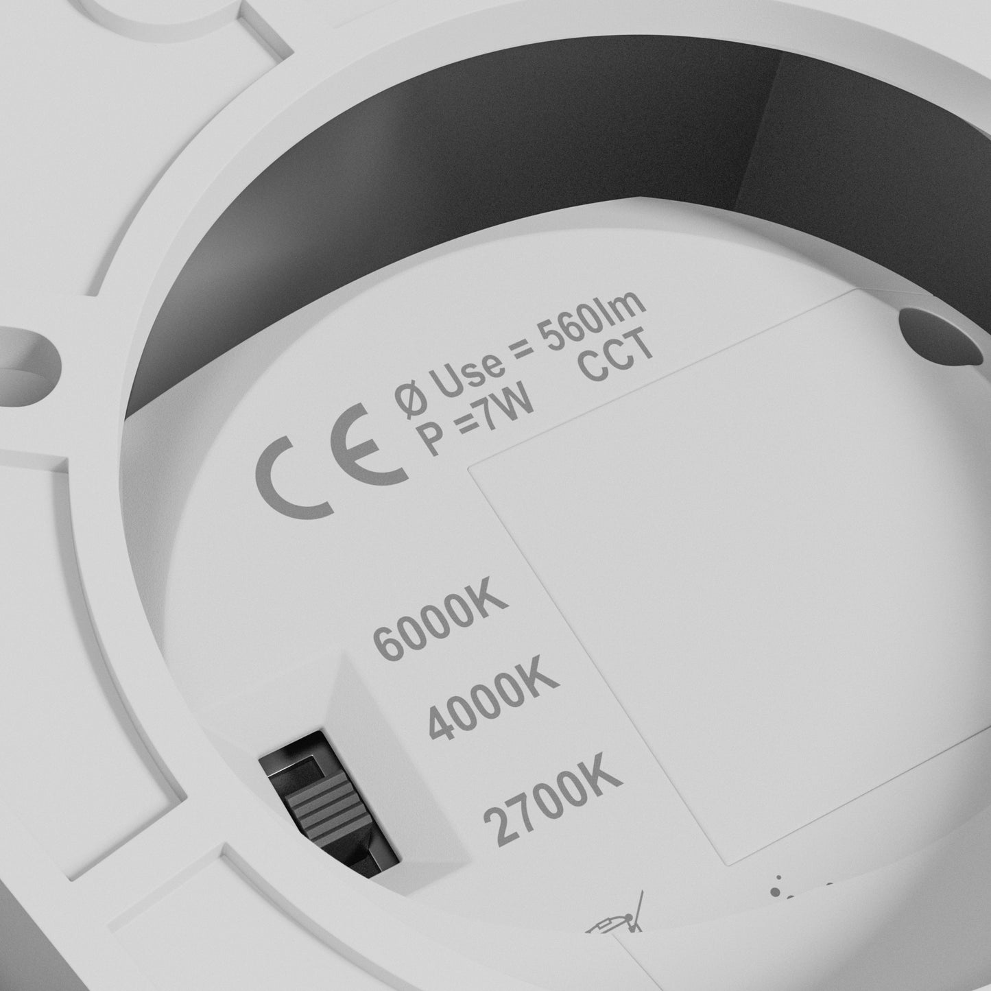 LED Chloe Complete Surface 7W Deckenleuchte 45° 560lm Weiß rund IP20 Aufbau UGR>19 CCT 2700 – 6000K