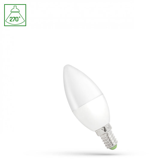 LED E14 C37 1W Kerzenform 270° 90lm 230V Kaltweiss 6000K