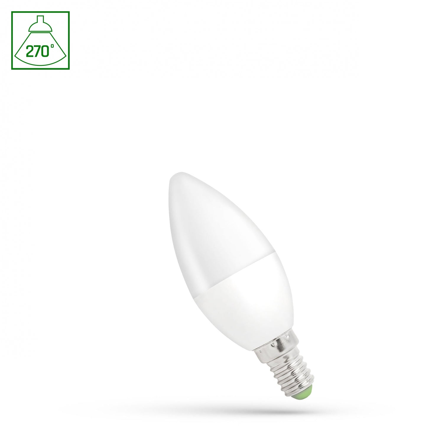 LED E14 C37 1W Kerzenform 270° 90lm 230V Kaltweiss 6000K