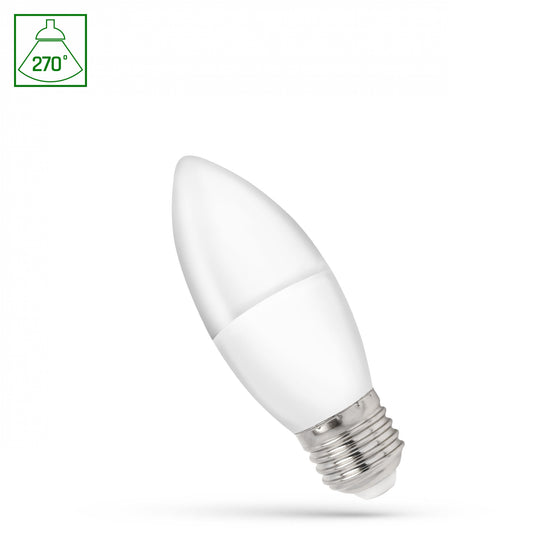LED E27 C37 Kerzenform 1W 90lm 270° weiss 230V Warmweiss 3000K
