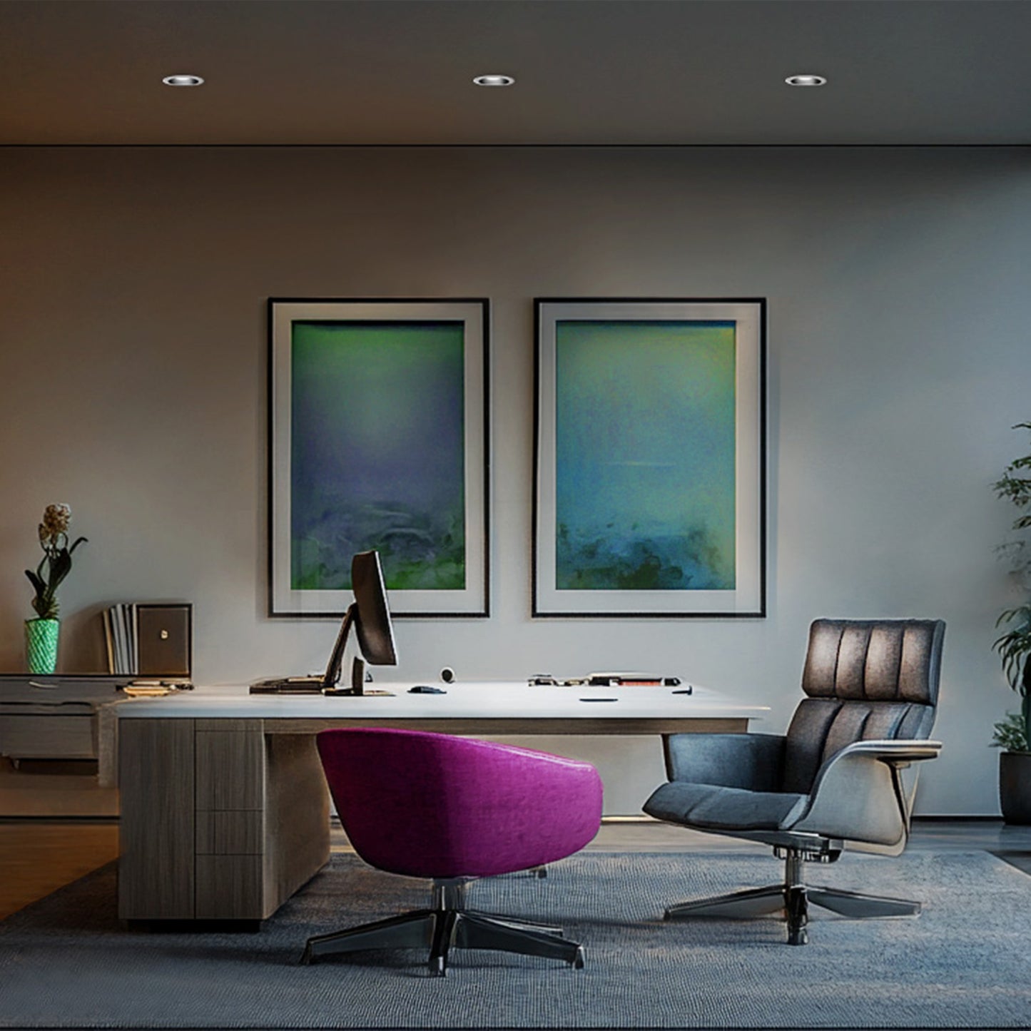 LED FIALE CORE ANTI-GLARE GU10 Einbaustrahler max. 6W Ø95mm rund weiß schwarz IP20