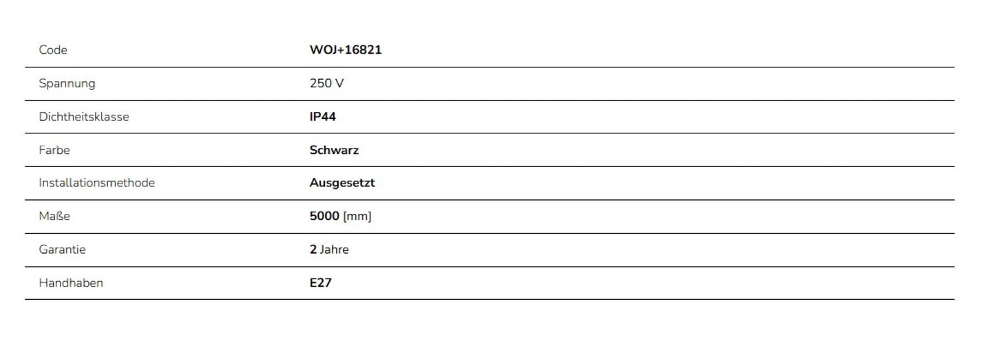 LED Girlanda 5x Lichterkette 10x E27 Fassungen IP44 max. 10W schwarz 250V