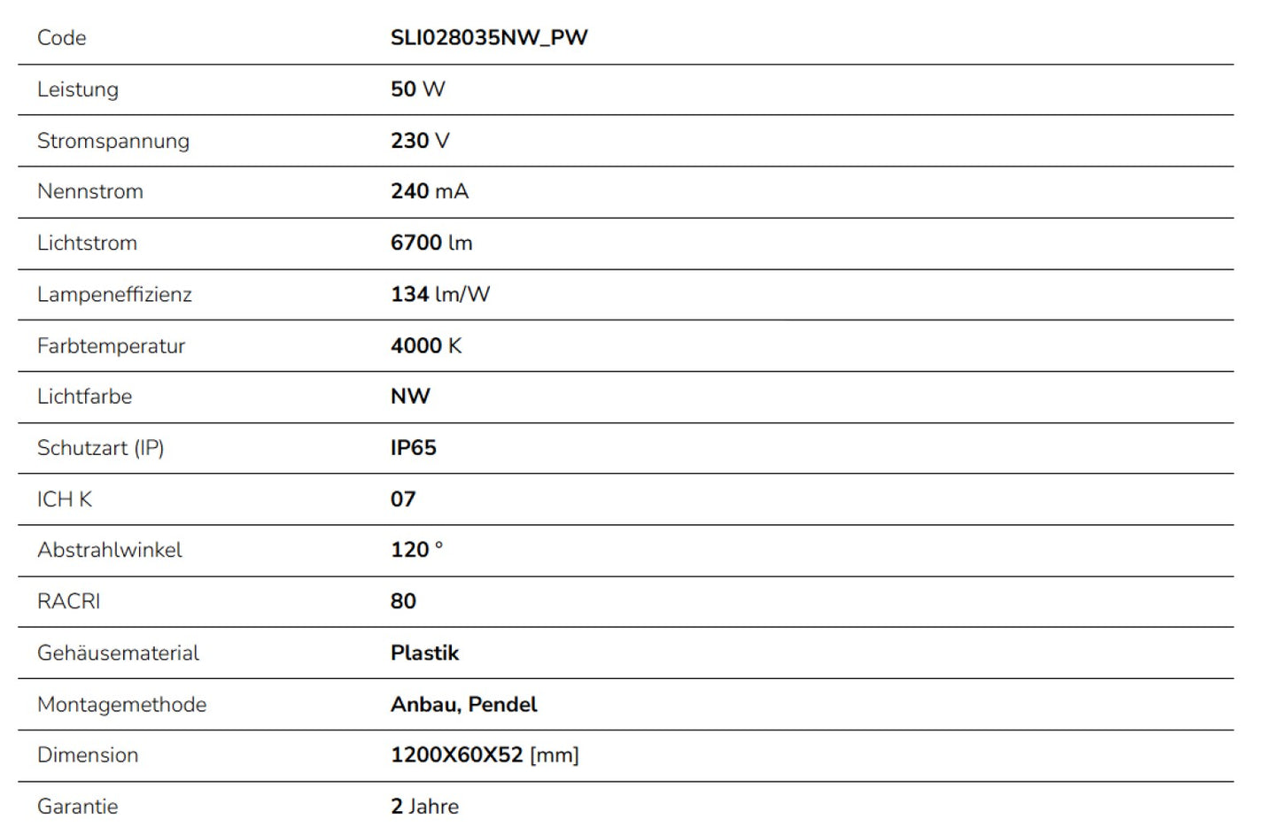 LED LIMEA GO HERMETIC 50W 120cm Feuchtraumleuchte 6700 lm Wannenleuchte IP65 IK07 Neutralweiss 4000K
