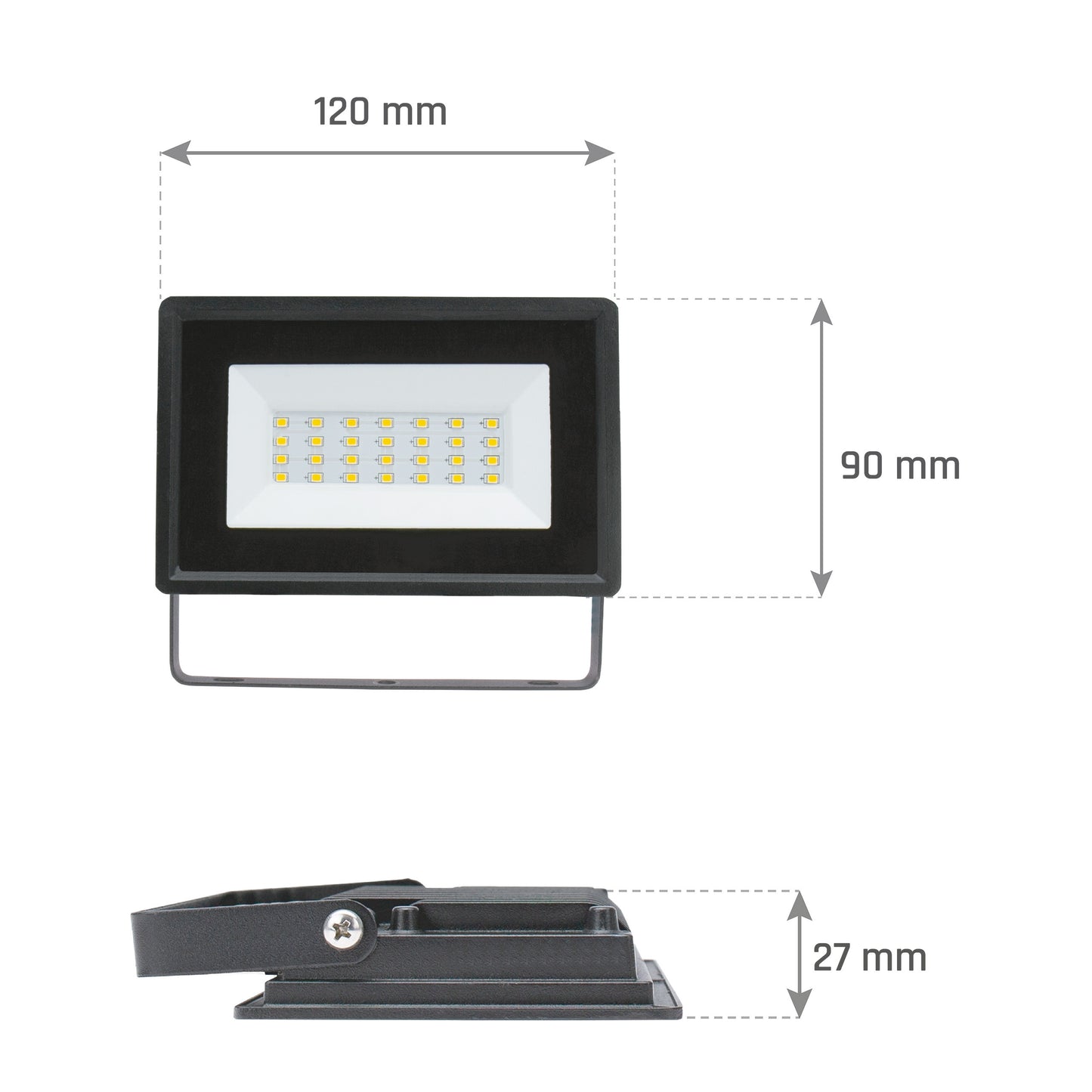 LED NOCTIS LUX 3 Fluter schwarz 20W Strahler 2000lm IP65 Neutralweiß 4000K