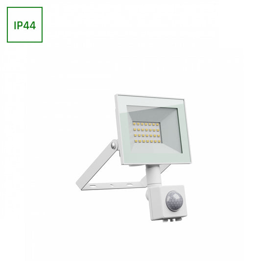 LED NOCTIS LUX 4 Fluter 20W Strahler 1650lm weiss 100° IP44 Neutralweiss 4000K mit Bewegungssensor