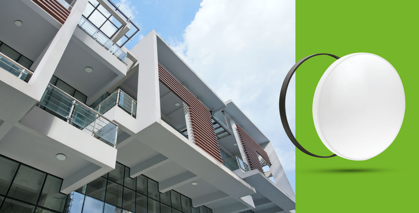 LED NYMPHEA RINGS schwarz & weiss Deckenleuchte IP54 40W 5300lm Neutral 4000K rund