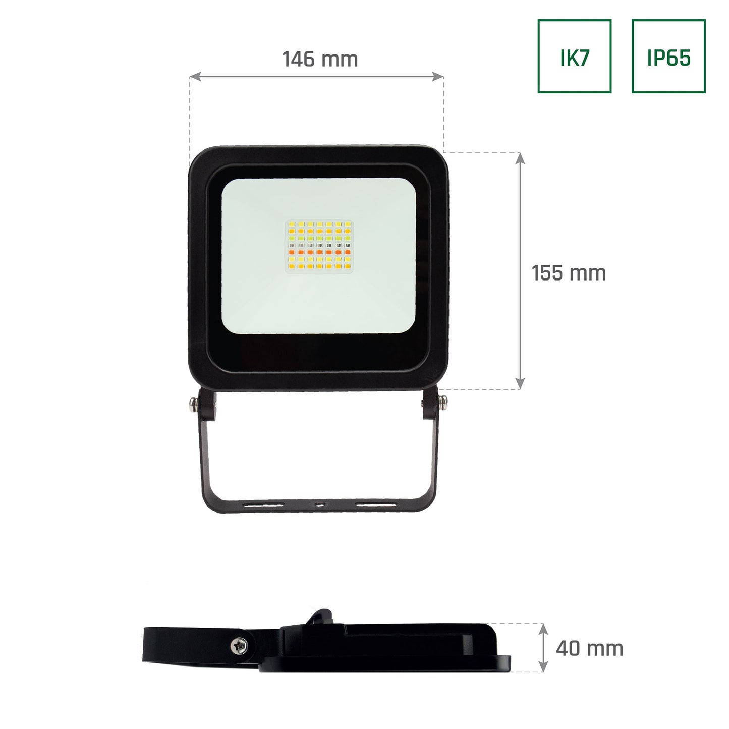 LED SMART Fluter Strahler 24W Alexa Google 2260lm RGB Warm Kalt 2700K-6500K DIMMBAR