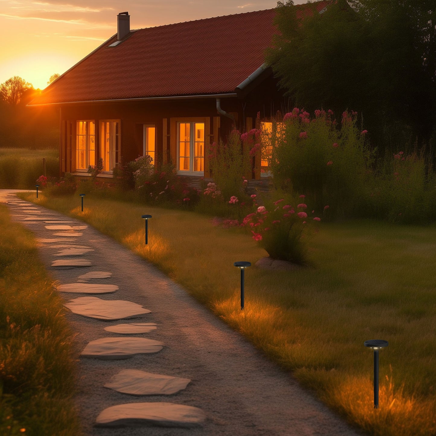 LED SOLAR PLATO 1W Solar wegleuchte mit Erdspieß 60lm Bodenstrahler IP65 schwarz 3000-6000K CCT