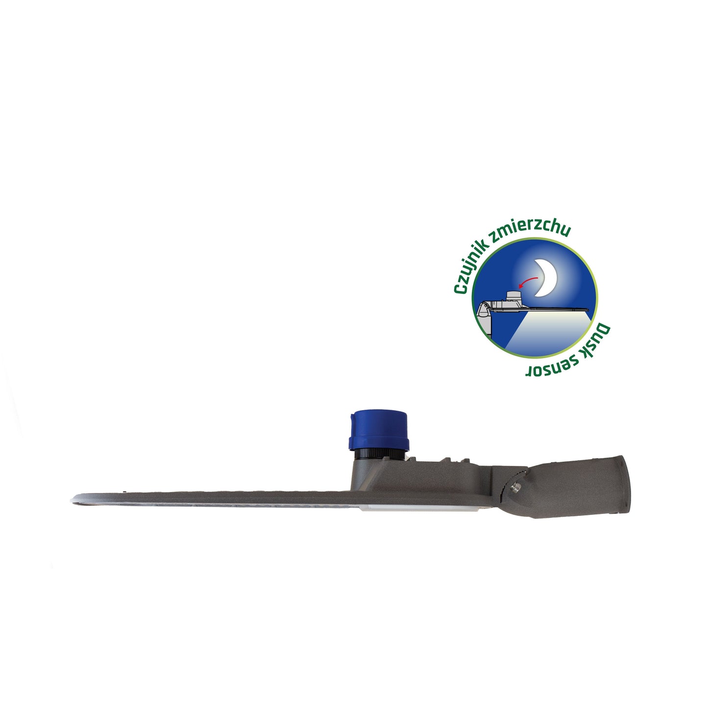 LED STREETOS 2 150W Straßenleuchte 21000lm grau 145/75° IP65 Industrieleuchte IK09 Neutralweiß 4000K mit Dämerungssensor