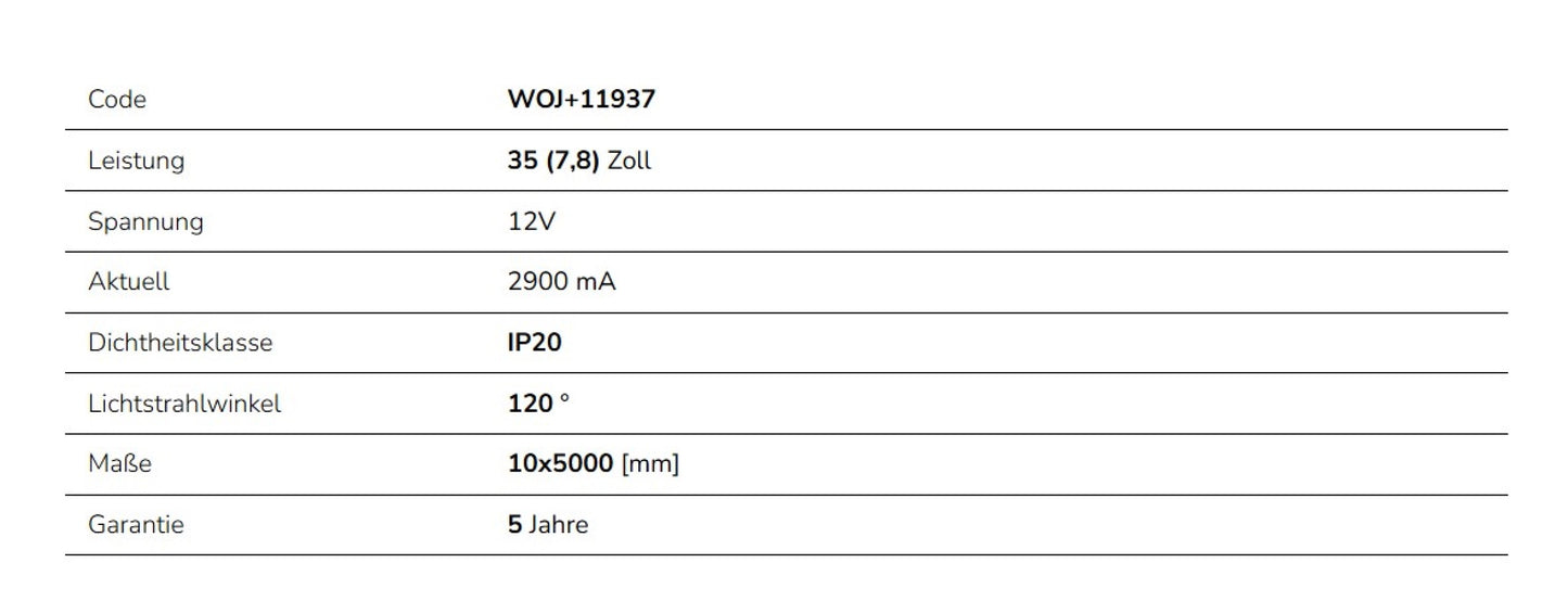 LED Streifen 35W Strip 5m 120° IP20 12V RGB DIMMBAR