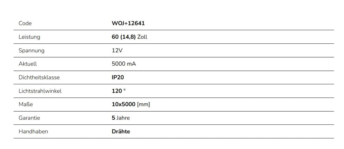 LED Streifen 60W Strip 5m 120° IP20 12V RGB DIMMBAR