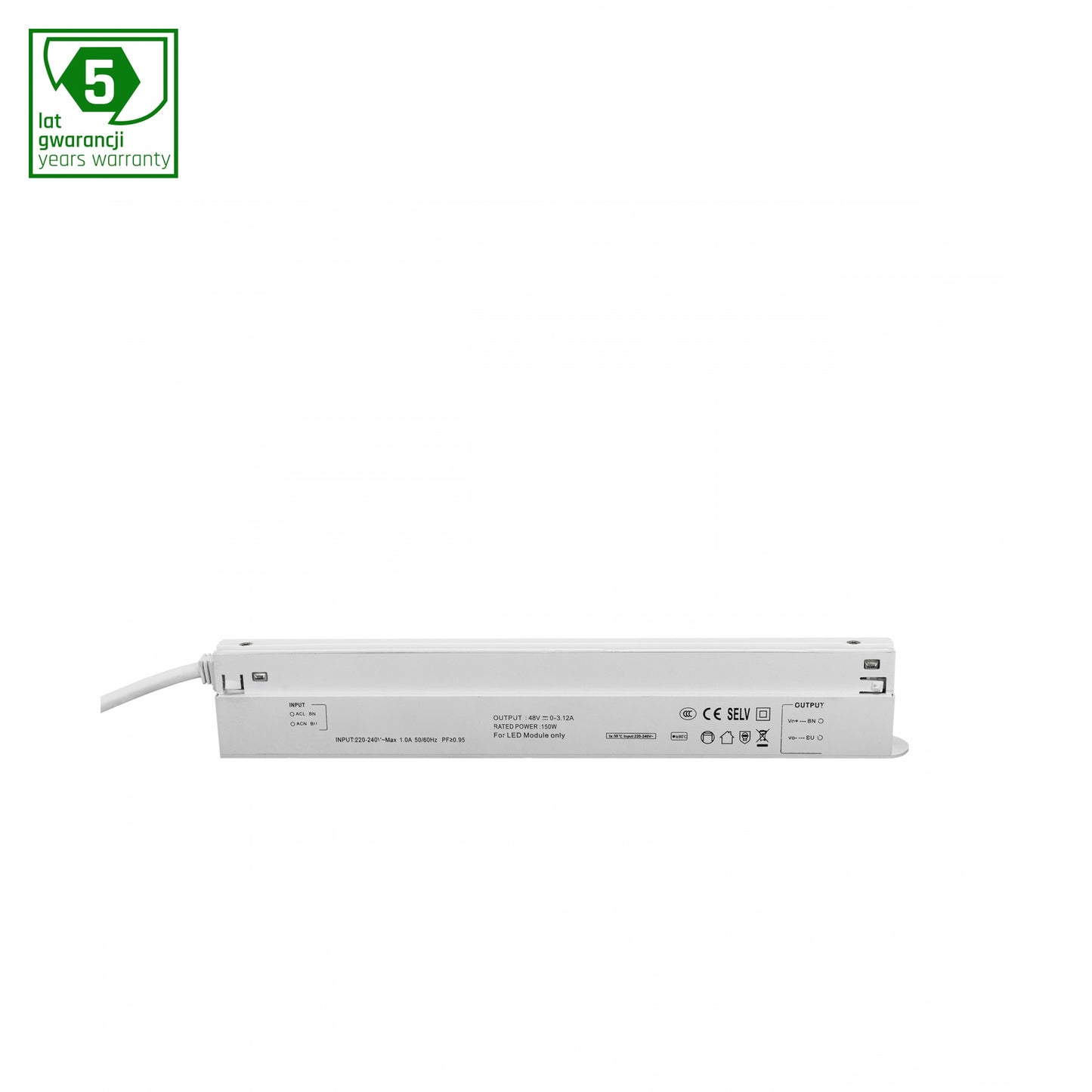 LED SYSTEM Shift 48V Schienensystem 150W Interner Treiber IP20 weiss