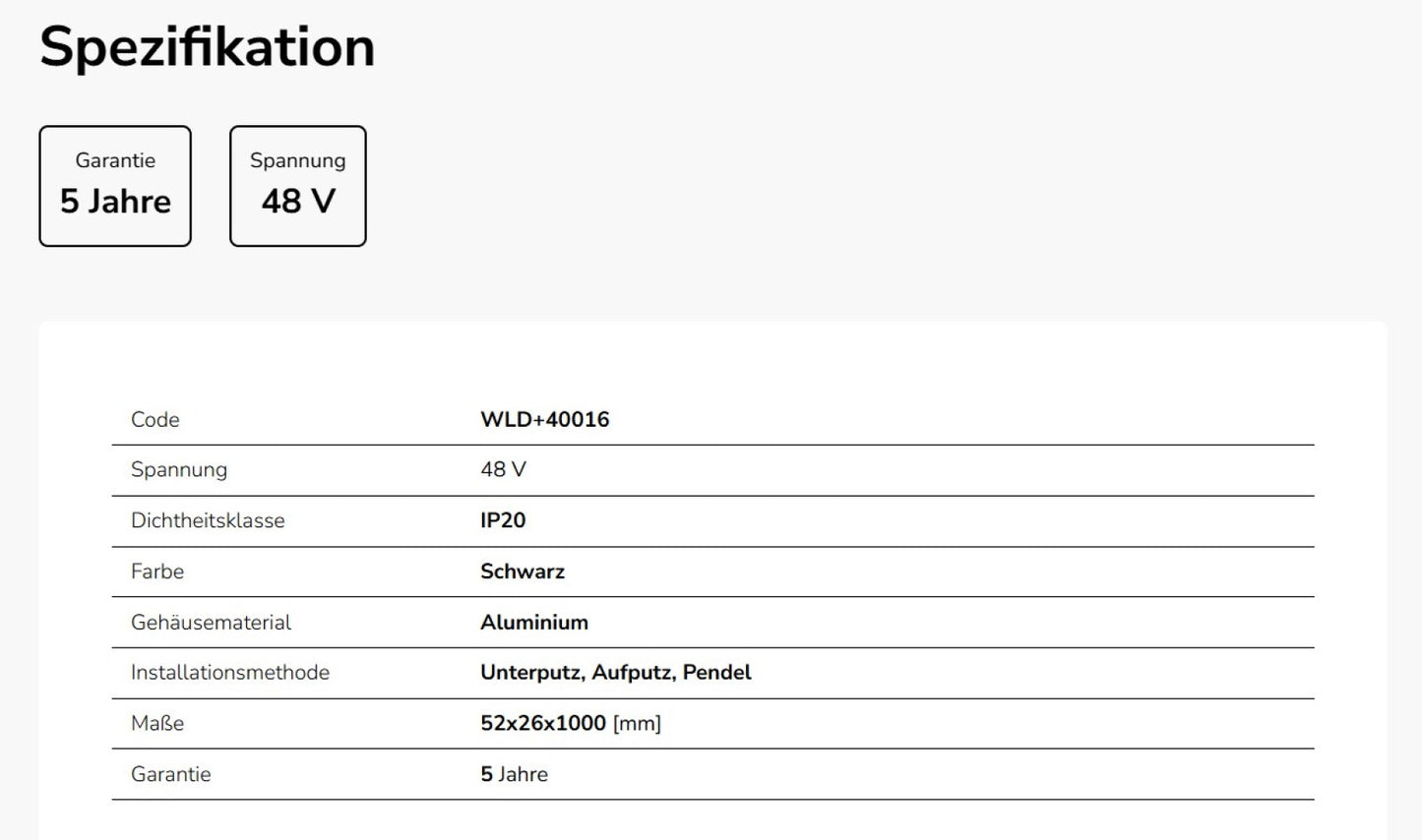 LED SYSTEM Shift 48V Schienensystem Stromschiene 100 cm Aufbau 1m Einbau IP20 Schwarz