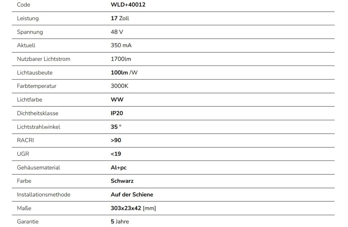 LED SYSTEM Shift GRID M 17W 48V Schienensystem 35° Stromschienenstrahler 1700lm schwarz Warmweiss 3000K