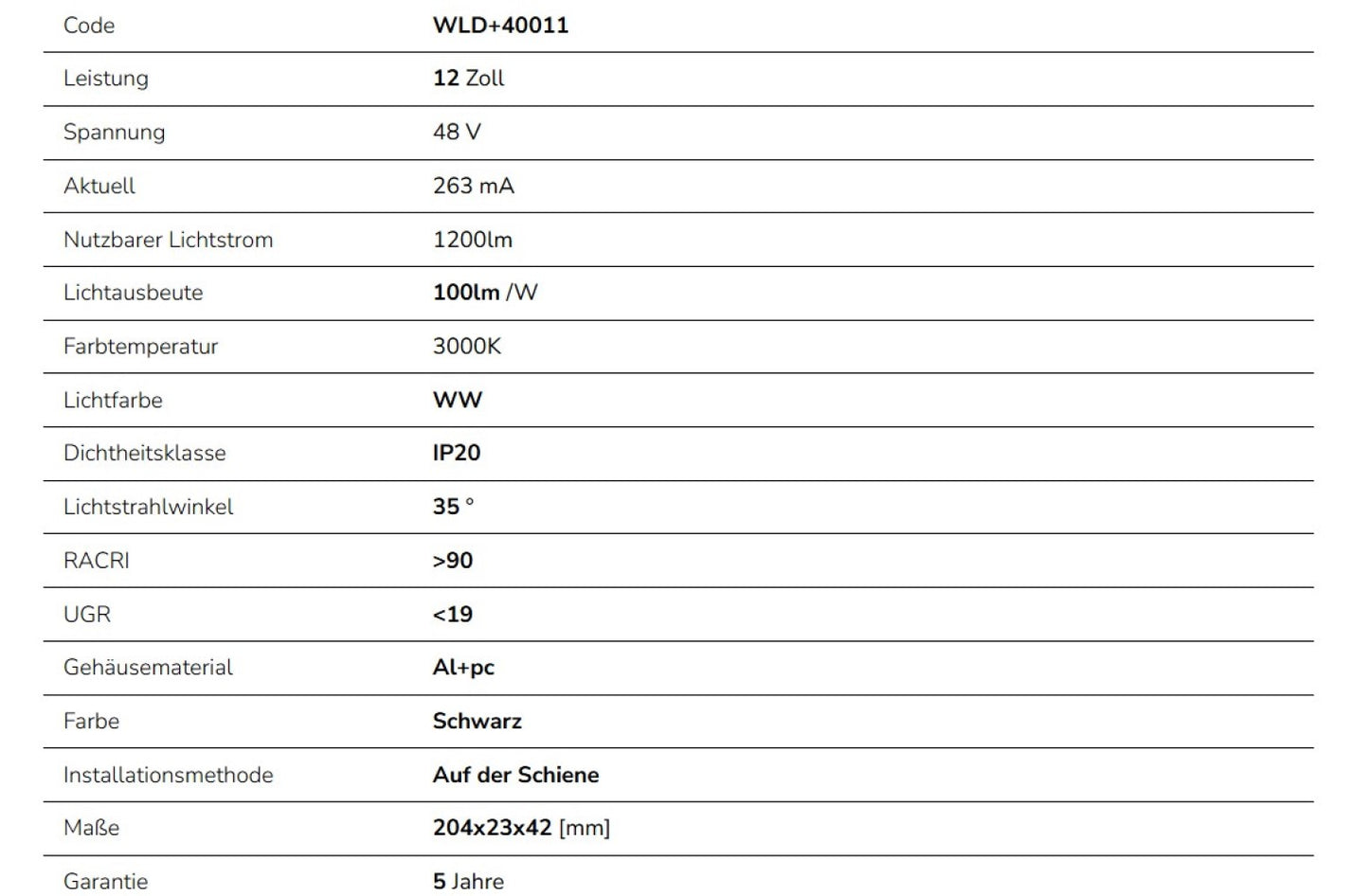 LED SYSTEM Shift GRID S 12W 48V Schienensystem 35° Stromschienenstrahler 1200lm schwarz Warmweiss 3000K