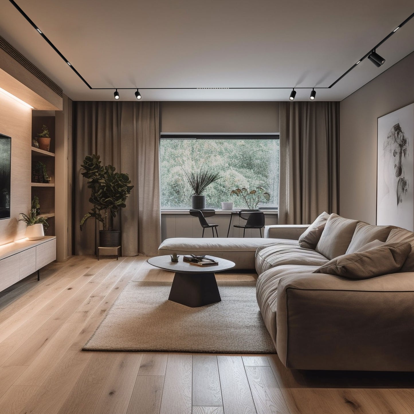 LED SYSTEM Shift Spot M 10W 48V Schienensystem 24° Stromschienenstrahler 950lm schwarz 2700-4000K CCT