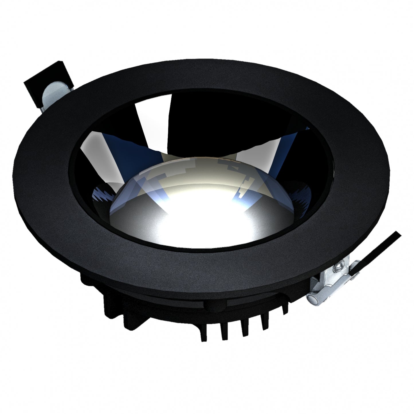 MIRROR MODEL XL LED Einbaustrahler Ø200mm 30W 30° 3000K Schwarz