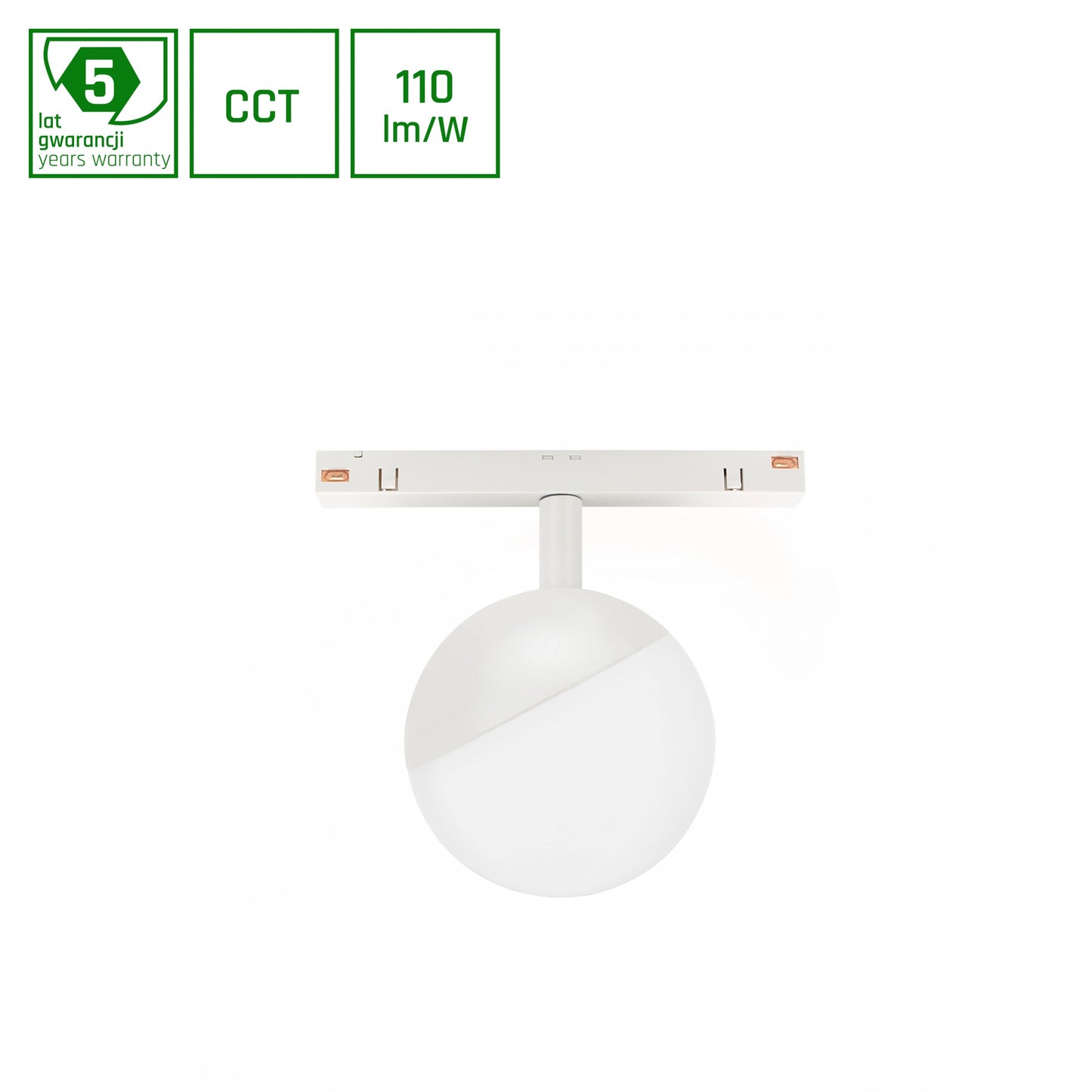 GLOBE LED Stromschienenstrahler 48V 5W CCT Weiß