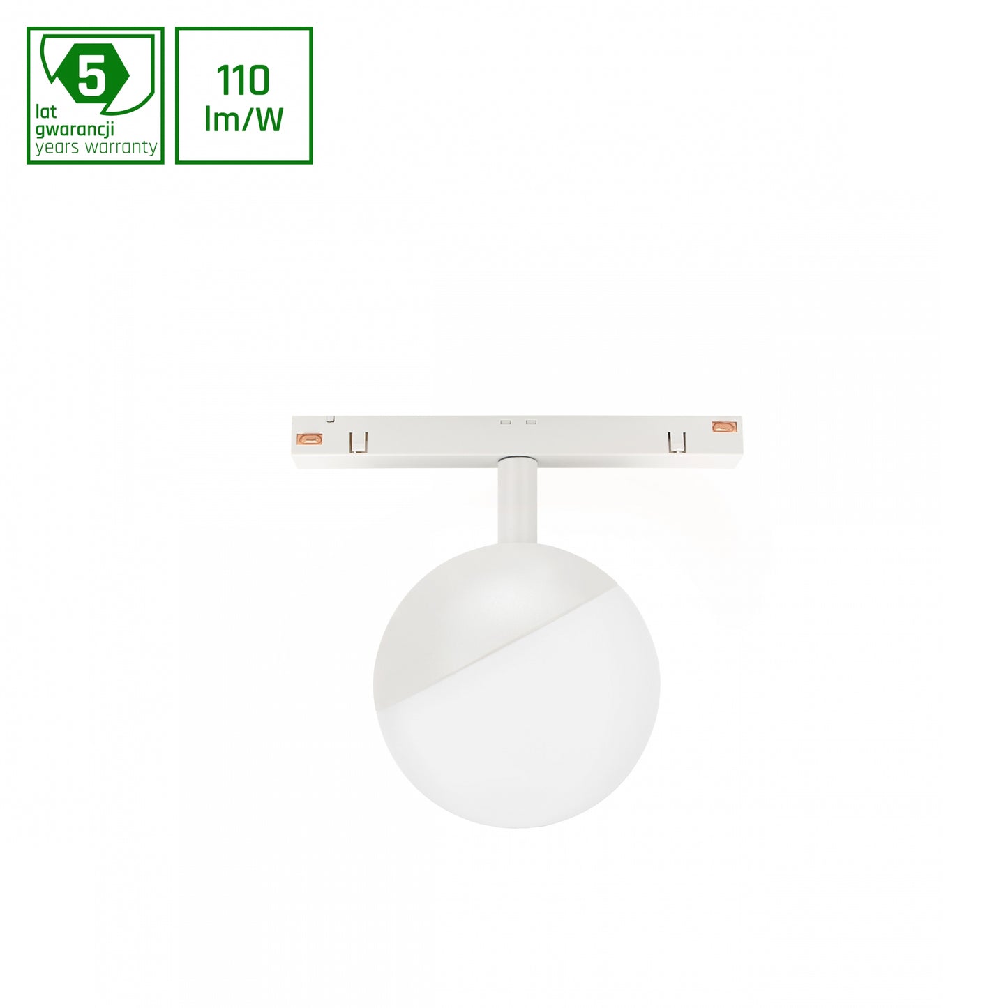 GLOBE LED Stromschienenstrahler 48V 5W Warmweiß Weiß