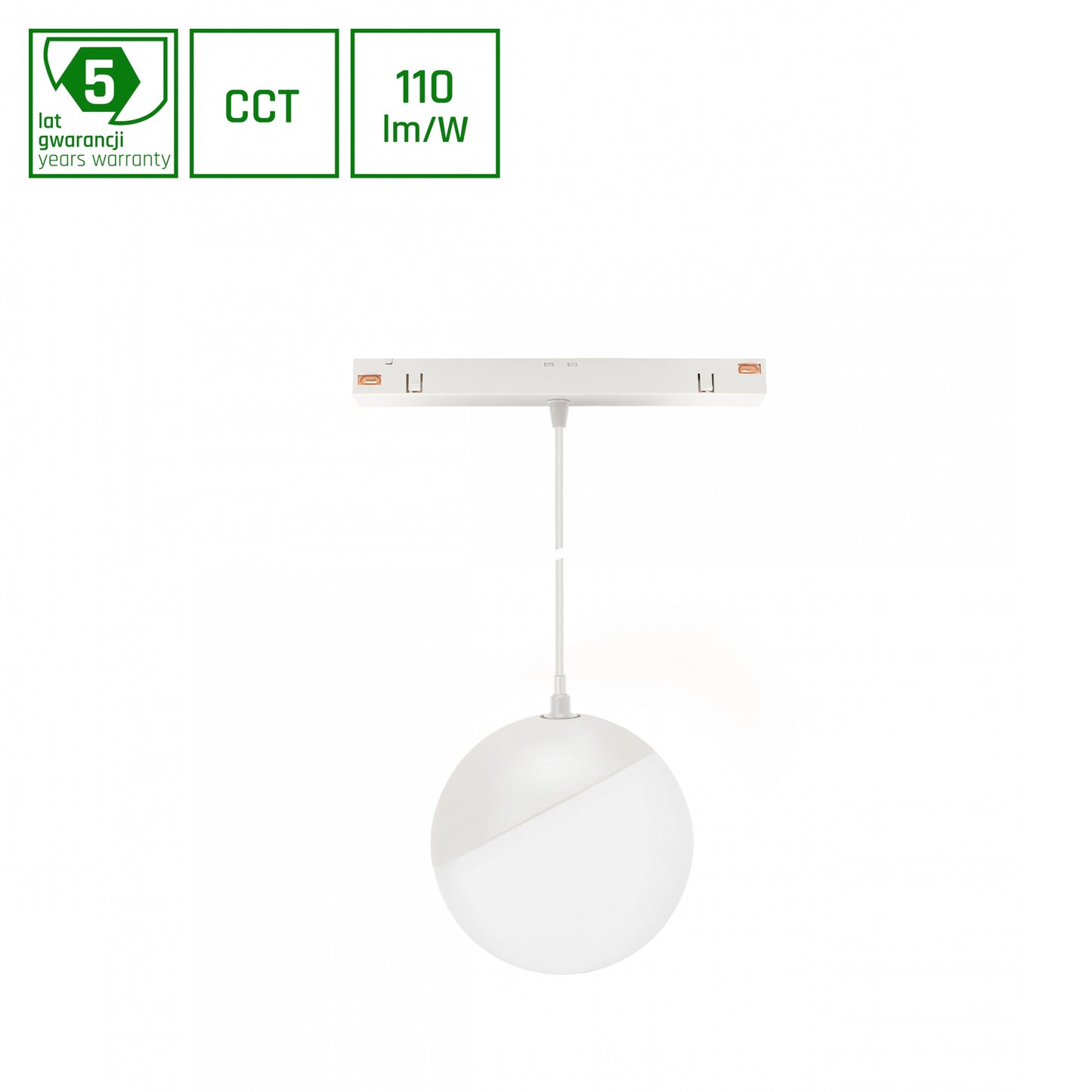 GLOBE P LED Stromschienenstrahler 48V 5W CCT Weiß