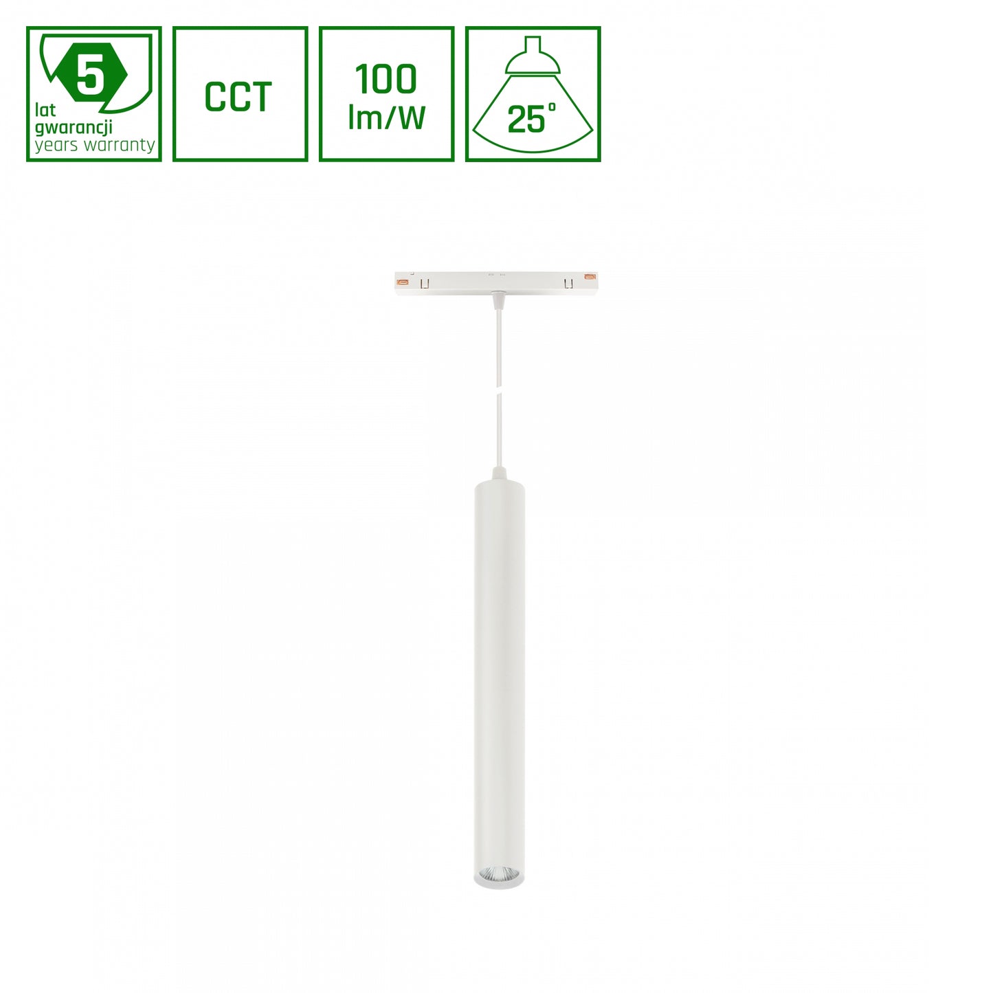 HANGIT LED Stromschienenstrahler 48V 12W 25° CCT Weiß