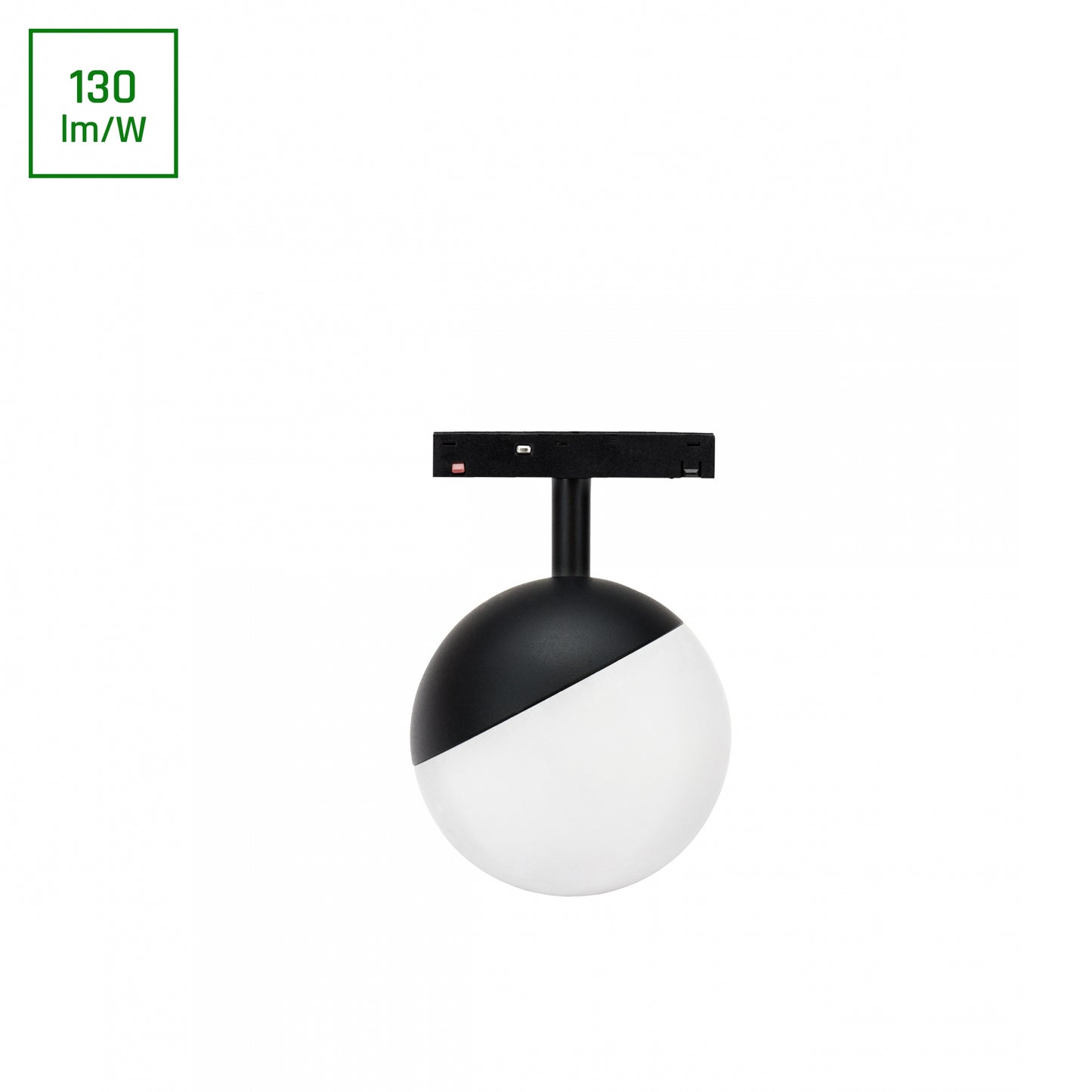 BASIC GLOBE LED Stromschienenstrahler 48V 10W Warmweiß 3000K Schwarz