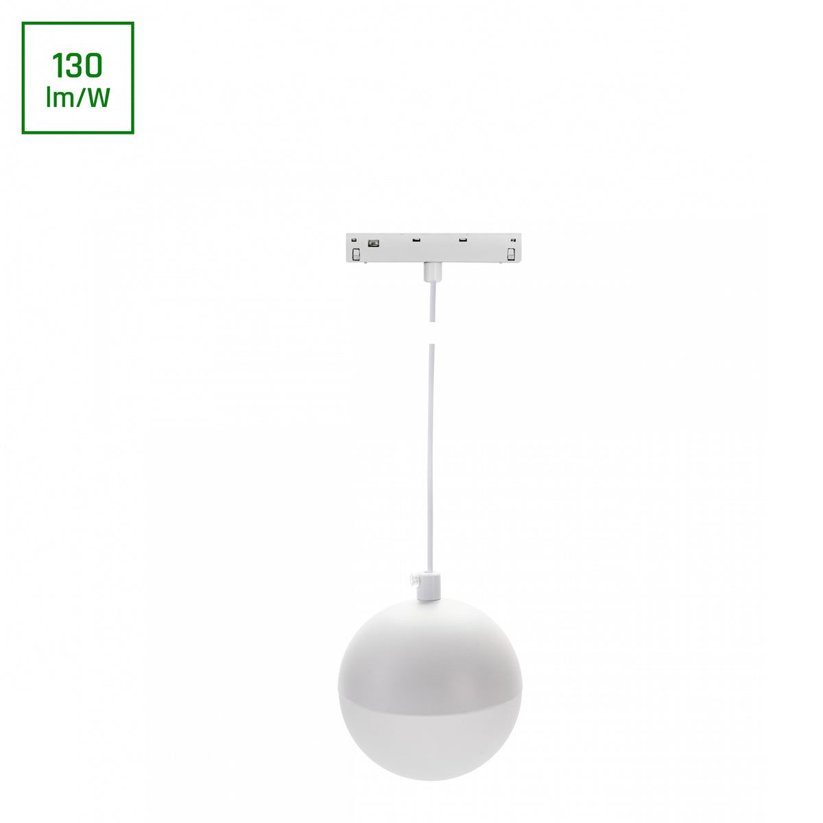 BASIC GLOBE P LED Stromschienenstrahler 48V 10W Neutralweiß Weiß