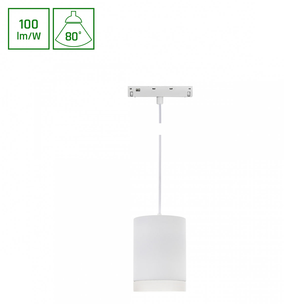 BASIC HANGIT LED Stromschienenstrahler 48V 7W 80° Neutralweiß Weiß