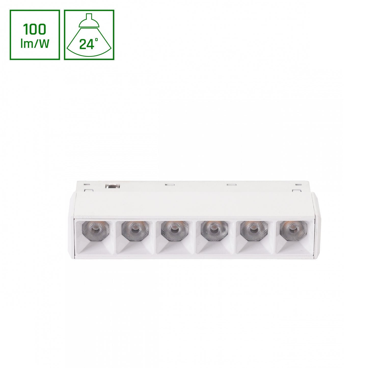 BASIC GRID XS LED Stromschienenstrahler 48V 6W 24° Neutralweiß Weiß blendfrei