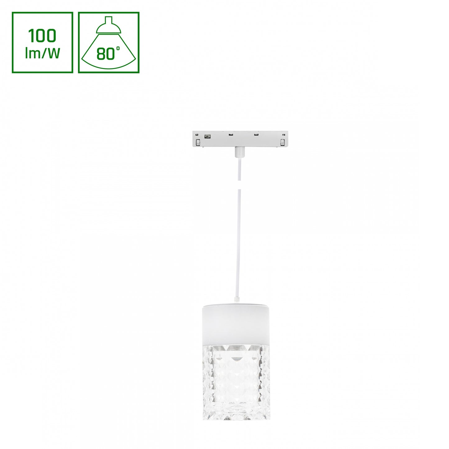 BASIC HANGIT CRYDEGAL LED Stromschienenstrahler 48V 7W 80° Neutralweiß Weiß