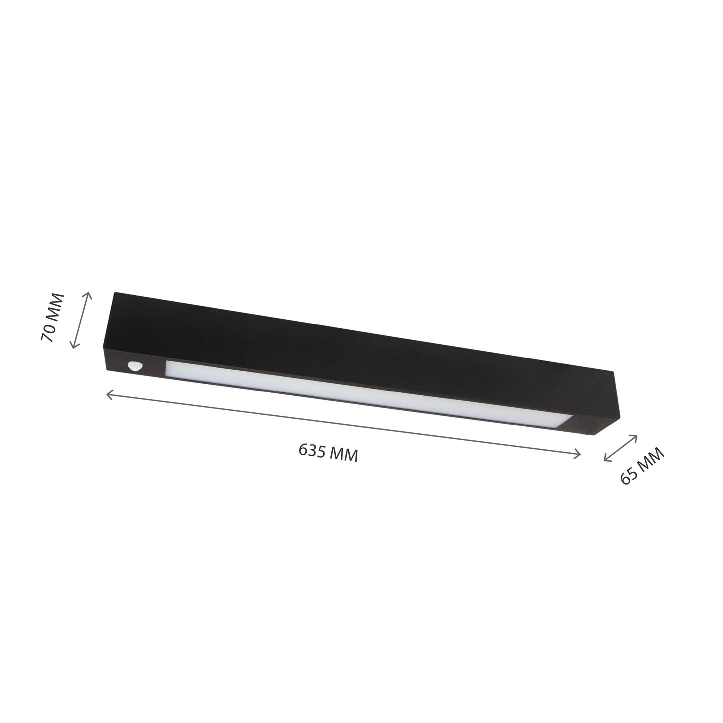 ALLDAY LED Deckenleuchte 60cm Hängeleuchte G13 mit Bewegungsmelder Schwarz