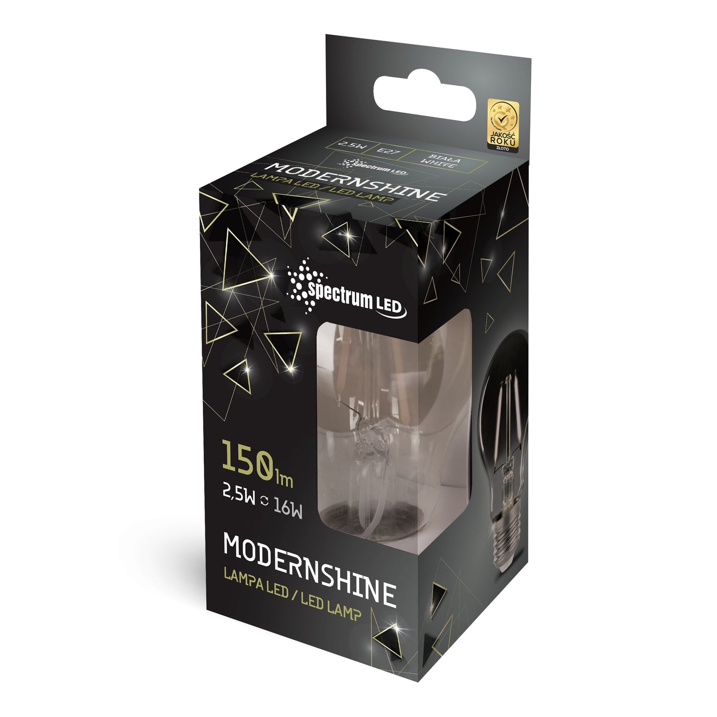 Spectrum LED E27 A60 Retro 2,5W =16 Watt 150lm Modernshine 300° Rauchglas Neutralweiß 4000K