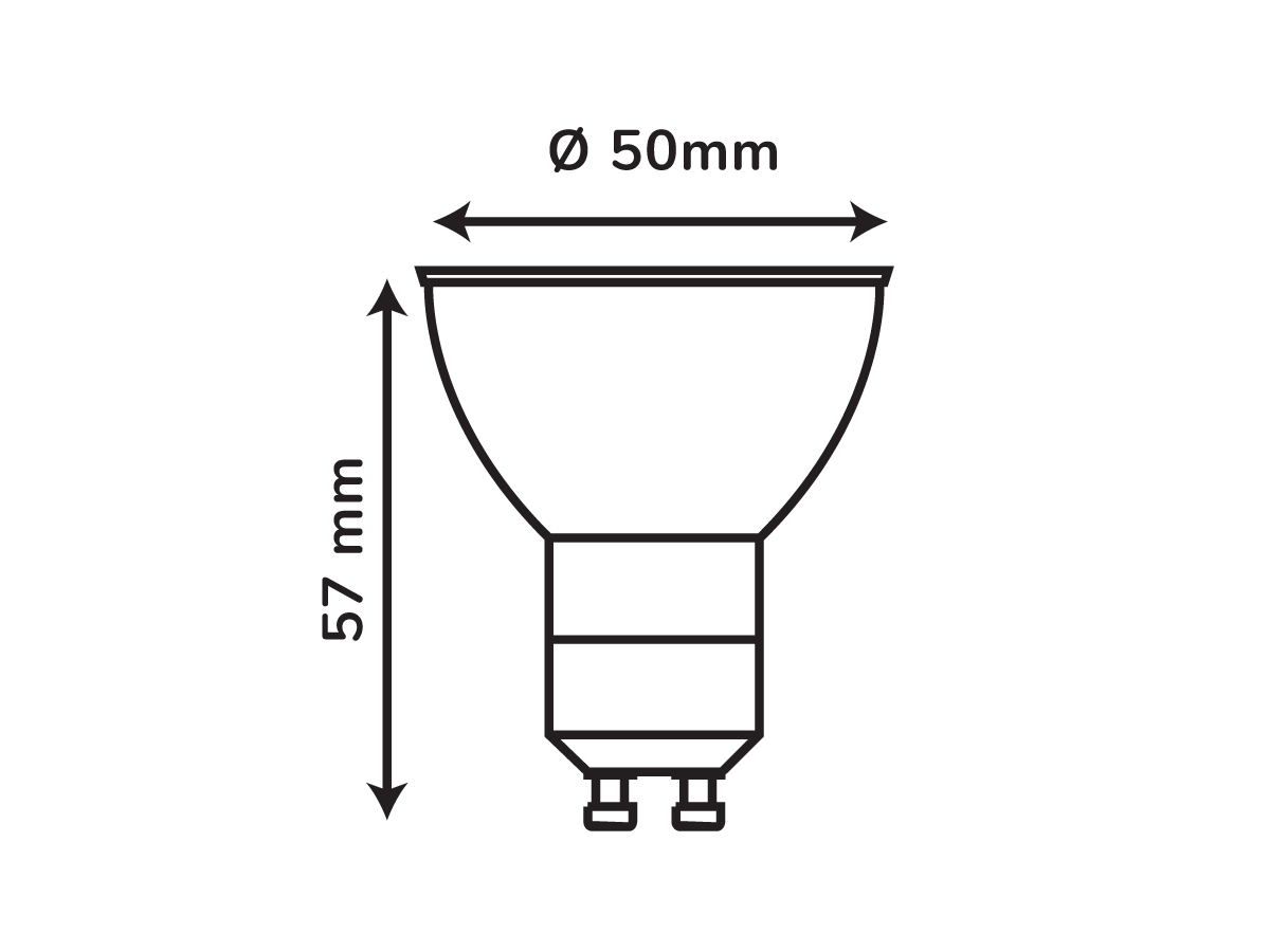 LED line LITE LED GU10 7W reflector 600lm 120° 220-240V warm white 3000K