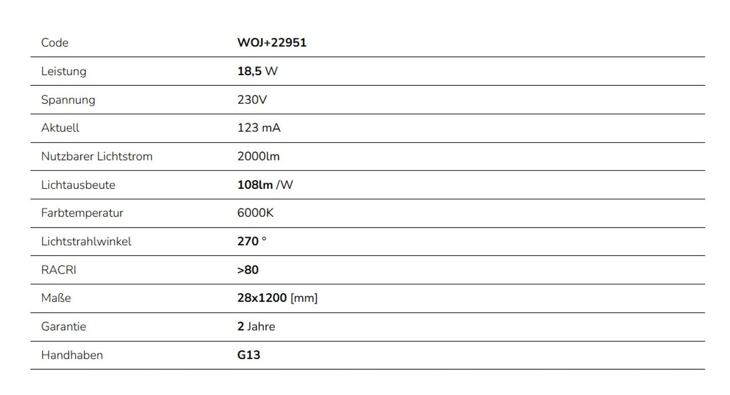 25er Pack LED 120cm Röhre G13 NANO-KUNSTSTOFF T8 Leuchtstoffröhre 18,5W 1880lm Kaltweiss 6000K