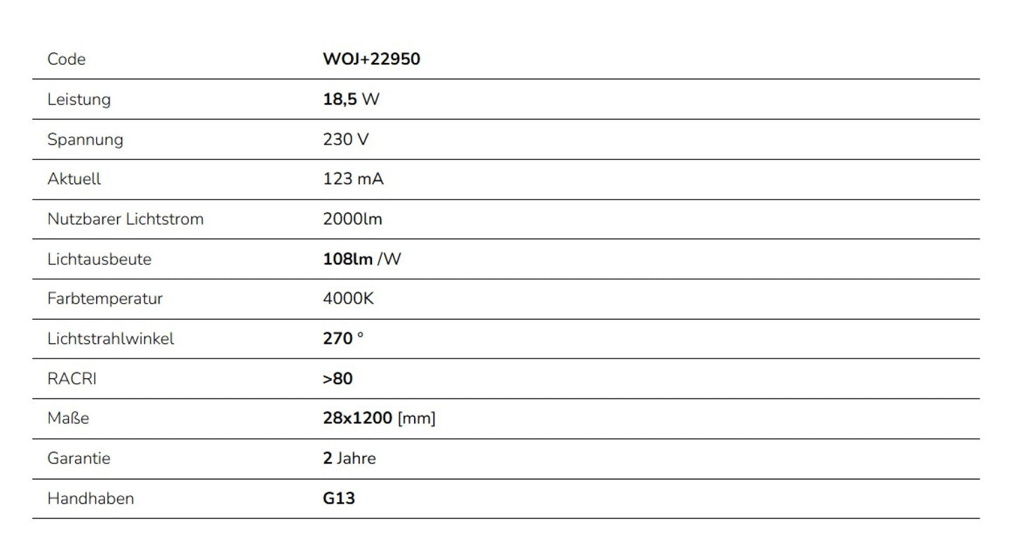 25er Pack LED 120cm Röhre G13 NANO-KUNSTSTOFF T8 Leuchtstoffröhre 18,5W 2000lm Neutralweiss 4000K
