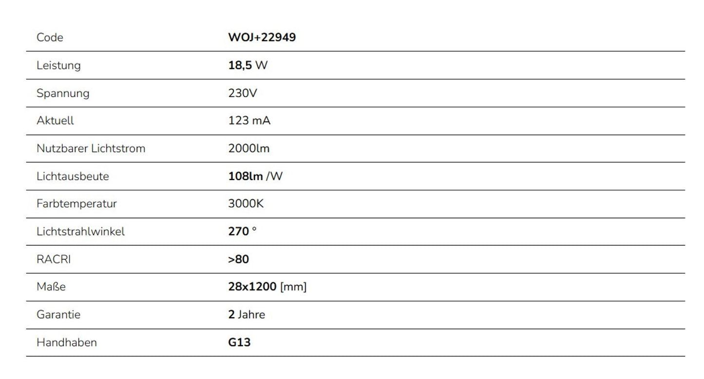 25er Pack LED 120cm Röhre G13 NANO-KUNSTSTOFF T8 Leuchtstoffröhre 18,5W 2000lm Warmweiss 3000K
