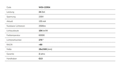 25er Pack LED 150cm Röhre G13 NANO-KUNSTSTOFF T8 Leuchtstoffröhre 22W 2265lm Kaltweiss 6000K